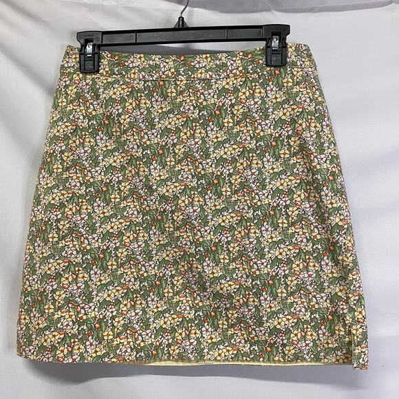 Vintage American Eagle Retro Stretch Floral Mini Skirt Sz 0 Woman's - Picture 3 of 8